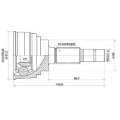 Шрус TOYOTA Camry / Vista VZV20 1VZ 87-90 / VZV3# 1 / 4VZ 90-94 <b>SAT TO-009</b>