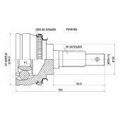 Шрус наружный TOYOTA CAMRY / SCEPTER VCV1# 92-96 / AVALON MCX10 95- <b>SAT TO-013A</b>