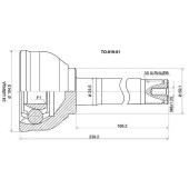 Шрус TOYOTA Land Cruiser 80 / 105 90-94- короткий (TO-57) <b>SAT TO-019-01</b>