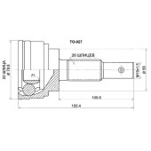 Шрус наружный TOYOTA CORSA / TERCEL / COROLLA II #L30 / 41 / 51 4 / 5E / 1N-T 90-99 <b>SAT TO-027</b>