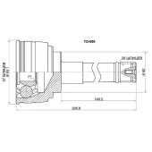 Шрус TOYOTA TownAce / LiteAce 87-96 4WD <b>SAT TO-080</b>