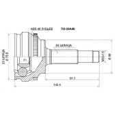 Шрус наружный TOYOTA 1NZFE / 2NFE VITZ / PLATZ NCP1# / FUNCARGO NCP2# / PROBOX NCP5# / IST NCP6# / RAUM NCZ20 <b>SAT TO-35A48</b>