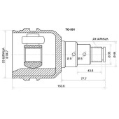 Шрус внутр.TY 4WD (LH) , AE95 / 104 / 109 / 114 / 115, SV35 / 43, ST195 / 205 / 215, SXA10 / 11, SXM15, 93-02 <b>SAT TO-501</b>