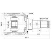 Шрус внутр.TY (LH / RH) LCR Prado KZJ / RZJ / VZJ12#, Surf KZN / VZN / RZN215 02- <b>SAT TO-630</b>