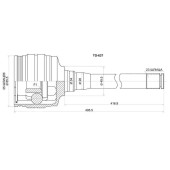 Шрус внутр.TY Harrier SXU / MCU / ACU15 98- (RH) <b>SAT TO-637</b>