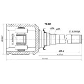 Шрус внутр.TY RX300 / 330 / 350, ACU / MCU25 / 35, ACA2# (RH) <b>SAT TO-641</b>