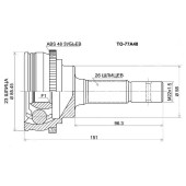 Шрус наружный TOYOTA PRIUS NH2# 1NZ 03- ABS <b>SAT TO-77A48</b>