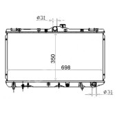 Радиатор TOYOTA COROLLA / SPRINTER 2C / 3C 91-02 DIESEL <b>SAT TY0001-100D</b>