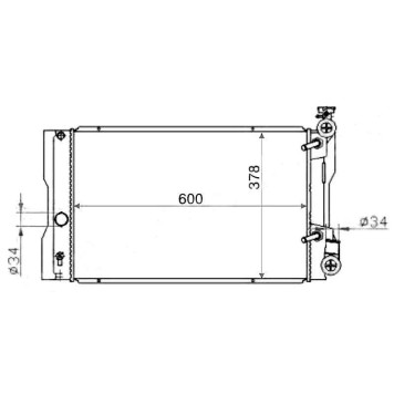 Радиатор TOYOTA COROLLA / MATRIX 08- / PONTIAC VIBE 08- USA <b>SAT TY0001-140</b>
