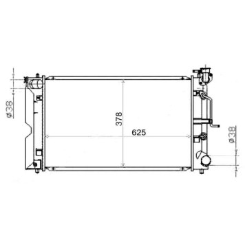 Радиатор TOYOTA COROLLA 00-06 DIESEL <b>SAT TY0001-CE120</b>