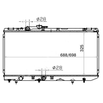 Радиатор TOYOTA TERCEL / CORSA / CYNOS / COROLLA II / PACEO 90-94 <b>SAT TY0001-EL41</b>