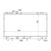Радиатор TOYOTA TERCEL / CORSA / CYNOS / COROLLA II 94-97 / PASEO / RAUM EXZ1# 97-03 <b>SAT TY0001-EL51</b>