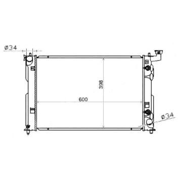 Радиатор TOYOTA PREMIO / ALLION / CALDINA / OPA / ISIS / WISH 01- <b>SAT TY0002-240</b>