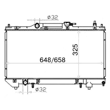 Радиатор TOYOTA AVENSIS 4 / 7A 1.6 / 1.8 97-01 <b>SAT TY0002-AT220</b>