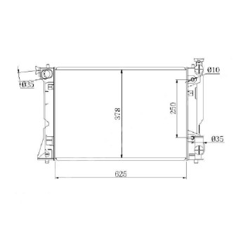 Радиатор TOYOTA AVENSIS 1AZ-F (S) E / 2AZ-FE 03-06 <b>SAT TY0002-AZT250</b>