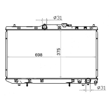 Радиатор TOYOTA CORONA PREMIO / CARINA / AVENSIS / CALDINA 96-02 DIESEL <b>SAT TY0002-CT210</b>