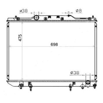 Радиатор TOYOTA IPSUM / GAIA / PICNIC 96-01 DIESEL <b>SAT TY0002-CXM10D</b>
