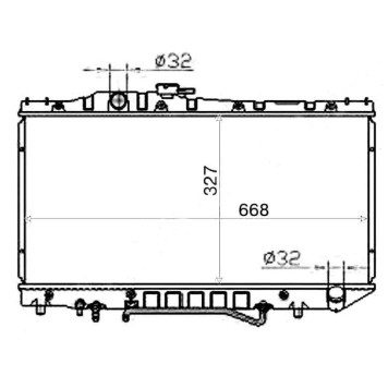 Радиатор TOYOTA CORONA / CARINA ST17# 3 / 4S 88-91 <b>SAT TY0002-ST170</b>