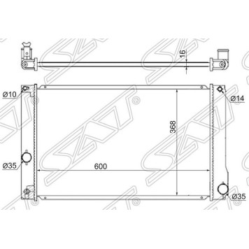Радиатор TOYOTA PRIUS / SAI / LEXUS CT200H / HS25H 09- <b>SAT TY0002-ZVW30</b>