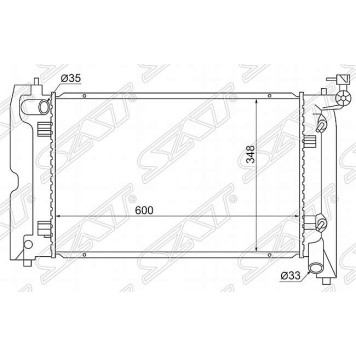 Радиатор TOYOTA AVENSIS / COROLLA USA 1ZZ-FE / 3ZZ-FE / 4ZZ-FE 03-06 <b>SAT TY0002-ZZT250</b>