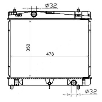 Радиатор TOYOTA YARIS / VITZ / RACTIS / IST ZSP110 1 / 2NZ-FE 05- MT / CVT <b>SAT TY0003-CP100</b>