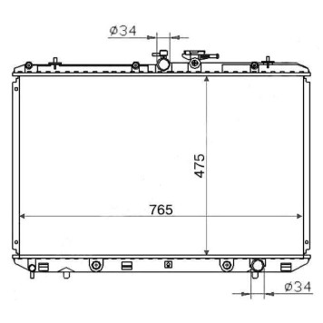 Радиатор TOYOTA HIGHLANDER / KLUGER 2GR 07- <b>SAT TY0003-GSU40</b>