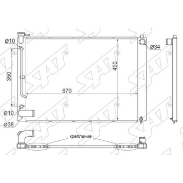 Радиатор TOYOTA HARRIER / LEXUS RX330 1MZ / 3MZ 03-05 <b>SAT TY0003-MCU30</b>