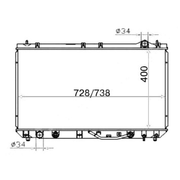 Радиатор TOYOTA CAMRY GRACIA / QUALIS / WINDOM / LEXUS ES300 2.5 / 3.0 96-01 <b>SAT TY0003-MCV20</b>