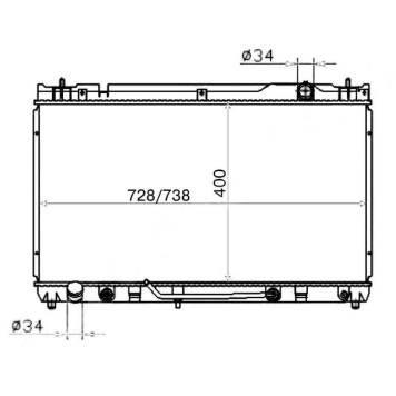 Радиатор TOYOTA CAMRY / SOLARA 03-08 / WINDOM / LEXUS ES300 3.0 01-06 <b>SAT TY0003-MCV30</b>