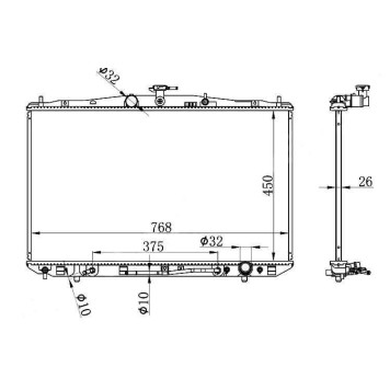 Радиатор LEXUS RX270 09- <b>SAT TY0003-RX270</b>