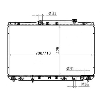 Радиатор TOYOTA CAMRY / SCEPTER SXV10 2.2 92-95 <b>SAT TY0003-SXV10</b>