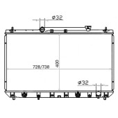 Радиатор TOYOTA CAMRY GRACIA / QUALIS 2.2 96-01 <b>SAT TY0003-SXV20</b>