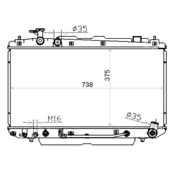 Радиатор Toyota RAV4 (CA20) 00-05 <b>SAT TY0004-ACA20-2R</b>