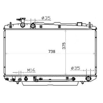 Радиатор TOYOTA RAV4 1ZZ 1,8 00-05 <b>SAT TY0004-ZCA20-2R</b>