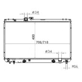 Радиатор TOYOTA MARKII / CHASER / CRESTA / VEROSSA JZX100 / GX110 2,0-3,0 96- <b>SAT TY0005-100-2R</b>