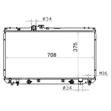 Радиатор TOYOTA ALTEZZA / LEXUS IS200 / IS300 1GFE / 2JZGE 98-05 <b>SAT TY00055</b>