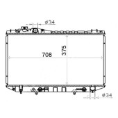 Радиатор TOYOTA MARK II / CRESTA / CHASER 1G 2.0 88-92 <b>SAT TY0005-80</b>