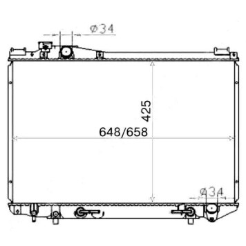 Радиатор TOYOTA CROWN 2.0 / 3.0 91-95 <b>SAT TY0006-140</b>