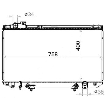 Радиатор Toyota Crown 91-95 / Aristo 91-97 <b>SAT TY0006-147</b>