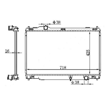 Радиатор TOYOTA CROWN GRS180 03- 2GR / 3GR / 4GR / 5GR <b>SAT TY0006-180</b>