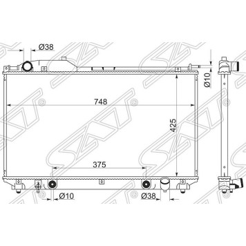 Радиатор LEXUS LS430 01-06 <b>SAT TY0007-02</b>
