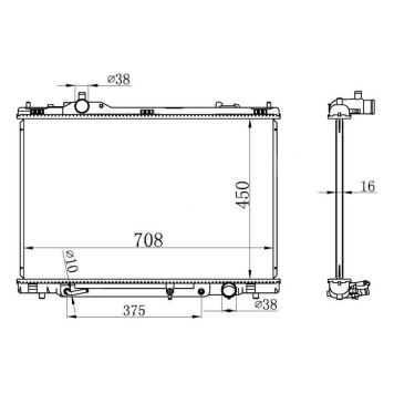 Радиатор LEXUS LS460 / LS600 07- <b>SAT TY0007-07</b>