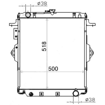Радиатор TOYOTA LAND CRUISER 70 1HZ 90- <b>SAT TY0008-HZJ76</b>