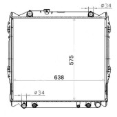Радиатор Toyota Land Cruiser Prado (J90) 96-02 / 4Runner 95-02 / Hilux Surf 95-02 / Tacoma 95-04 <b>SAT TY0008-J95-3R</b>