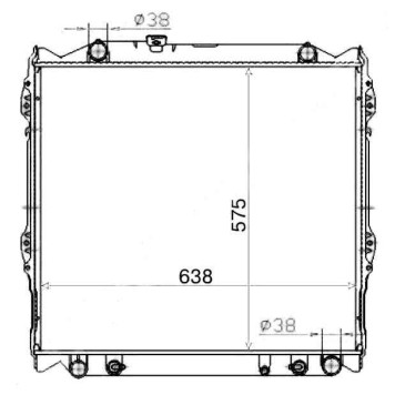Радиатор TOYOTA LAND CRUISER PRADO / SURF / 4-RUNNER Diesel 95-02 <b>SAT TY0008-J95D-3R</b>