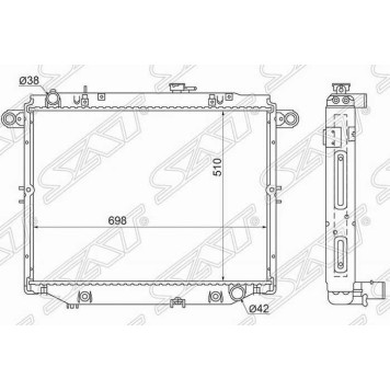 Радиатор TOYOTA LAND CRUISER 100 / LEXUS LX470 UZJ100 V8 4.7 98- <b>SAT TY0009-100</b>