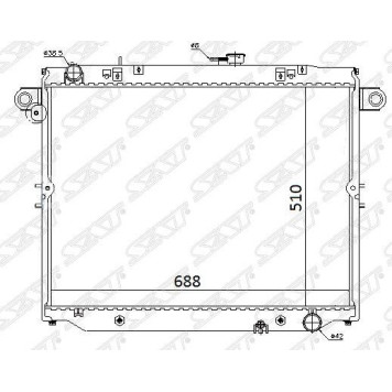 Радиатор TOYOTA LAND CRUISER 100 1HDFTE 4.2 98-07 DIESEL <b>SAT TY0009-100D-1</b>