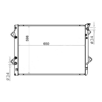 Радиатор TOYOTA LAND CRUISER PRADO / SURF 5VZ / 1GR / 3RZ / 2TR 02- <b>SAT TY0009-120-2R</b>