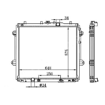 Радиатор TOYOTA LAND CRUISER PRADO 1GR 150 / 4RUNNER ##N28# 09- <b>SAT TY0009-150</b>