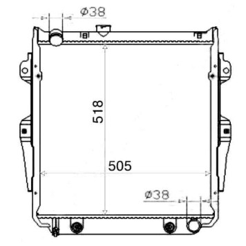 Радиатор TOYOTA LAND CRUISER PRADO 70 1KZ-TE 3.0 93-99 <b>SAT TY0009-KZJ78</b>